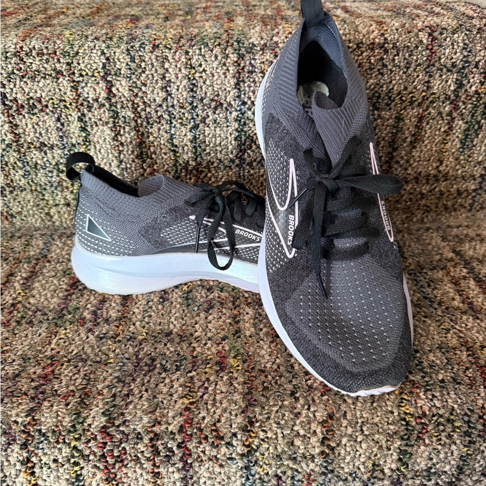 Brooks Charcoal Lace-Up Sneakers